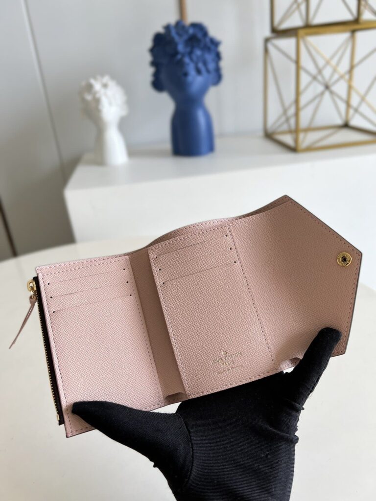 Louis Vuitton Damier Ebene Victorine Wallet Pink N61700 - Image 6