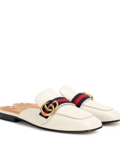 Gucci Women's Princetown Leather Slipper White 629084