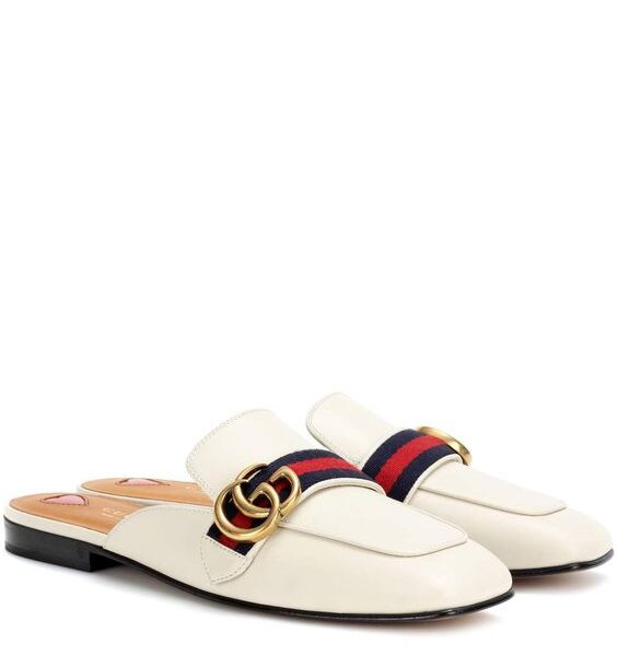 Gucci Women's Princetown Leather Slipper White 629084