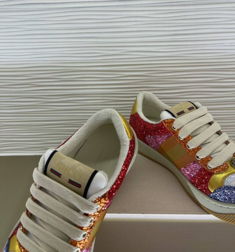 Gucci Lovelight Screener Sneaker With Glitter 710534 Faaku 4942 - Image 8