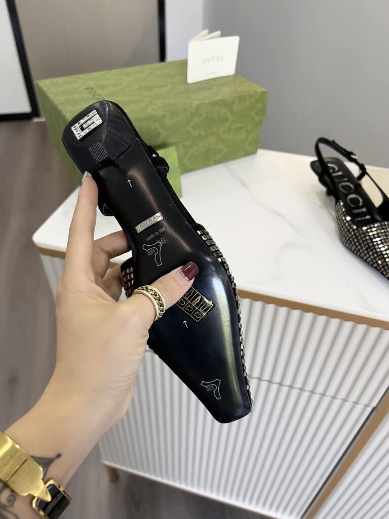 Gucci Women's Slingback Pump Crystal-Embellished ?679364 C2000 1000 - Image 2