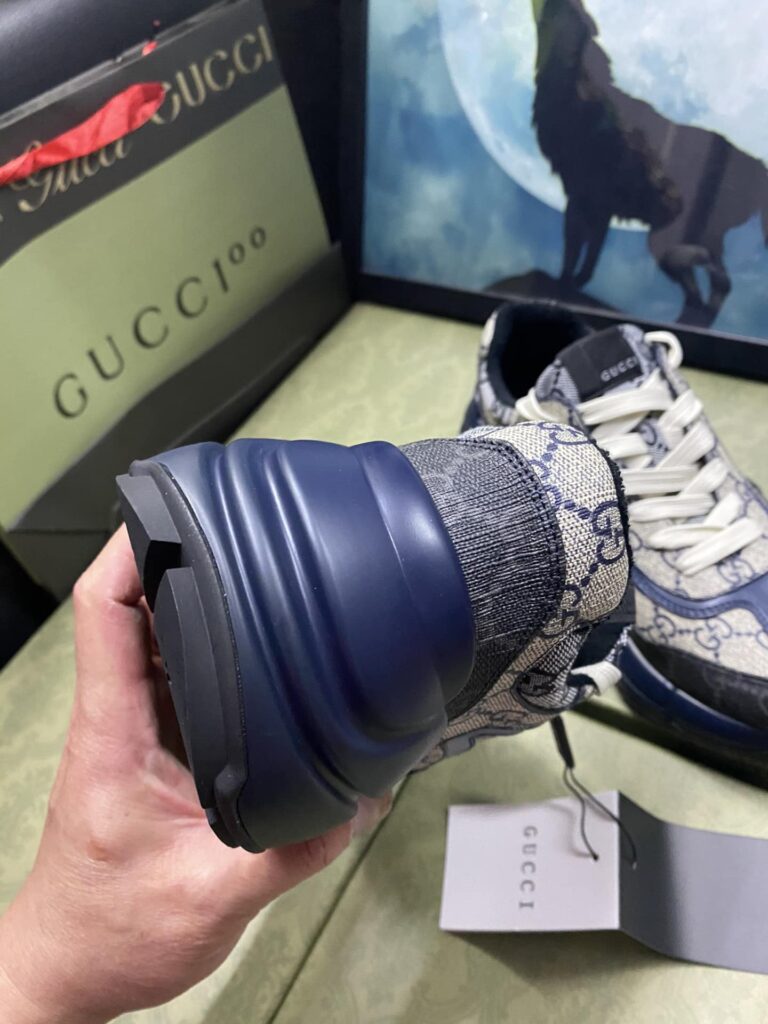 Gucci Women'S Gg Rhyton Sneaker Beige And Blue 692909 Uiq20 1060 - Image 9