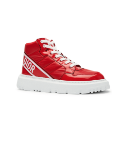 Dior D-Player High-Top Sneakers Red