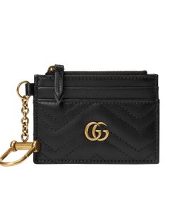 Gucci Gg Marmont Keychain Wallet Black 10Cm