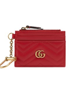 Gucci Gg Marmont Keychain Wallet Red 10Cm
