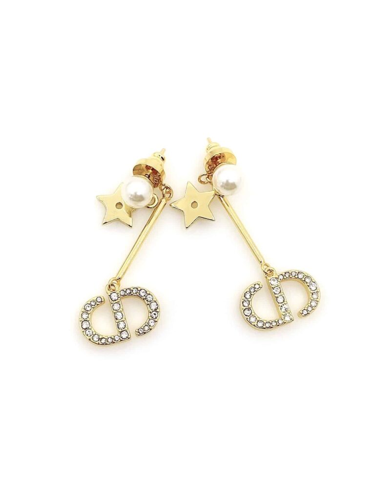 Dior Cd Gold Earrings - Image 4