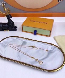 Louis Vuitton Color Blossom Lariat White Mother-Of-Pearl And Diamond Necklace Q94262