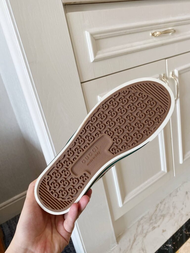 Gucci'S Go Retro Tennis 1977 Canvas High-Top Sneaker Beige - Image 4