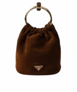 Prada Suede Mini Bag Cocoa Brown 19Cm 1Bc227 008 F0324 V Ooo