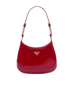 Prada Cleo Patent Leather Bag Cherry Red 27Cm 1Bc169 069 F0E06 V Hoo