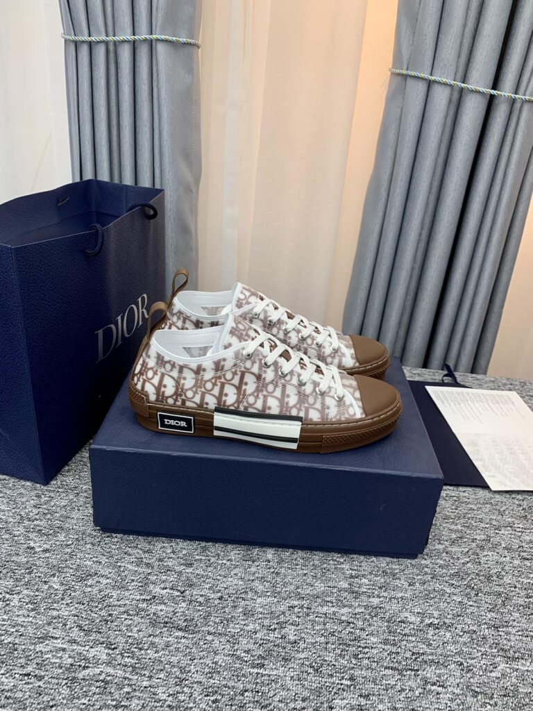 Dior B32 Low Top Coffee Oblique Canvas 3Sn249Zmk H761 - Image 5