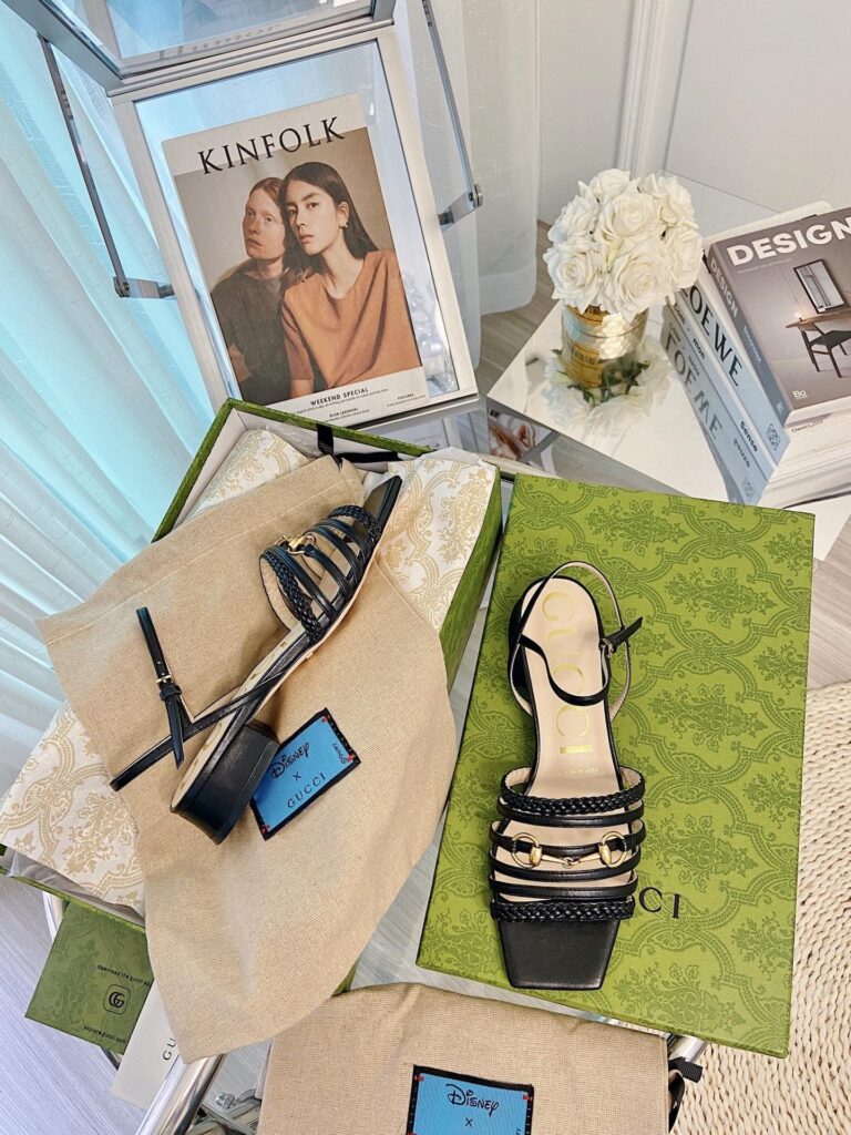 Gucci Women'S Mystic Horsebit Ketty Leather Sandal Black 645405 - Image 7