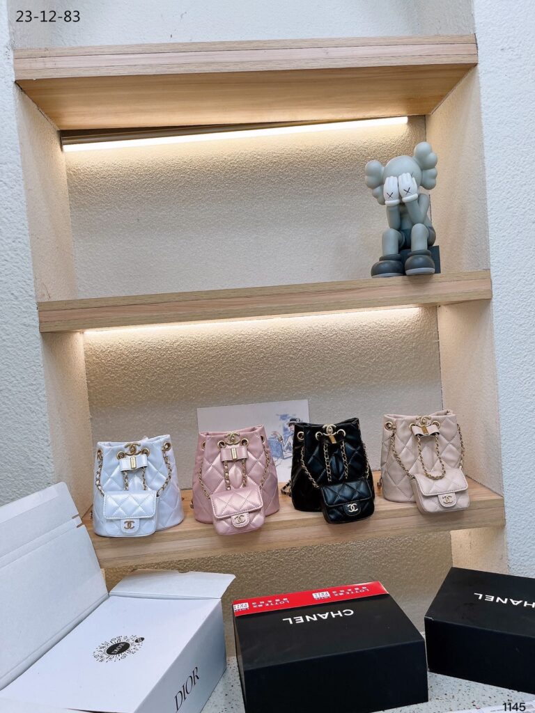 Chanel Mini Bucket Backpack Gold Tone Hardware White 19Cm - Image 3