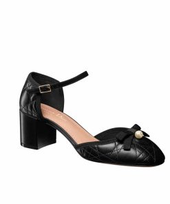 Dior Ballet Pump Quilted Cannage Calfskin Black