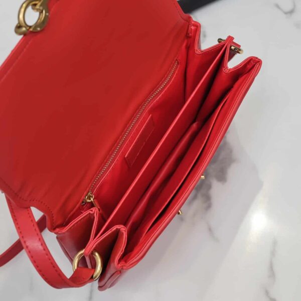 Saint Laurent Le Maillon Satchel In Smooth Leather Red - Image 5