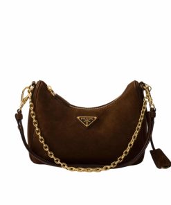 Prada Re Edition Suede Mini Bag Cocoa Brown 22Cm 1Bc204 2C4S F0324 V Qoo