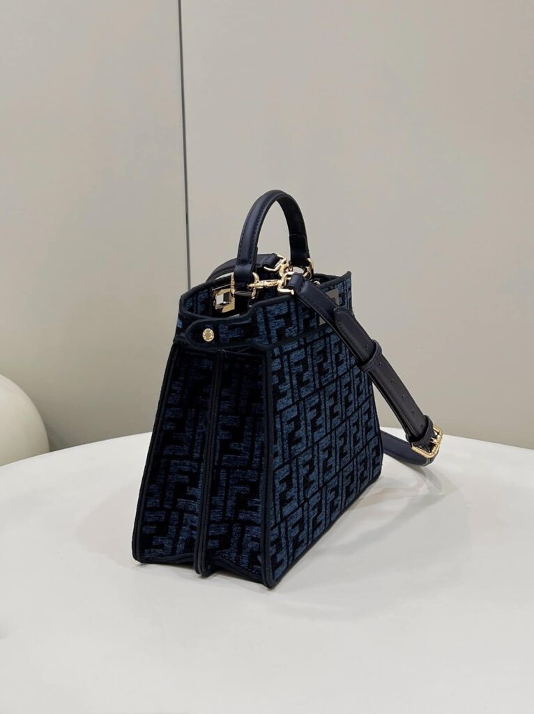 Fendi Peekaboo Iseeu Small Ff Tapestry Blue - Image 2