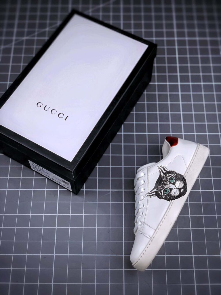 Gucci Ace Embroidered Sneaker Cat White - Image 2