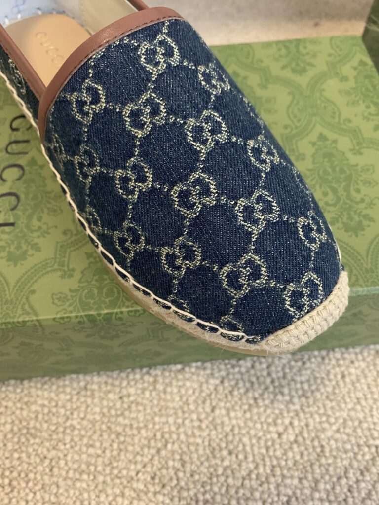 Gucci Women'S Jacquard Espadrille Dark Blue 580877 2Kq50 4462 - Image 10