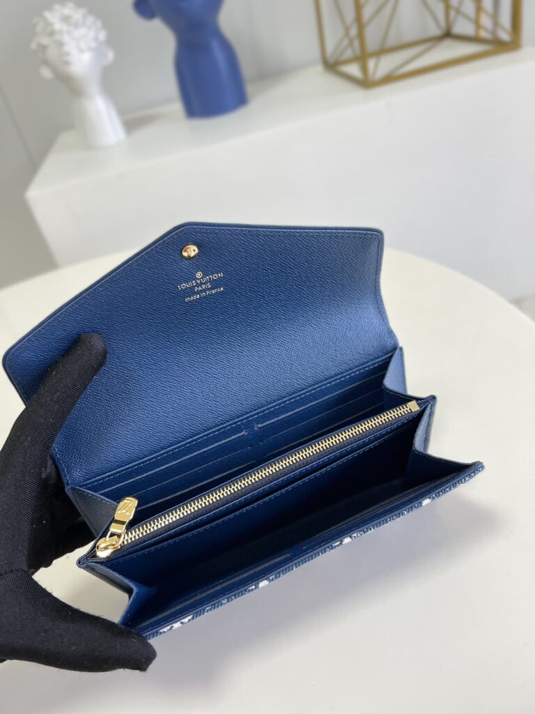 Louis Vuitton Sarah Wallet Navy Blue M81183 - Image 5