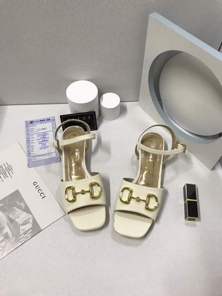 Gucci Women'S Sandal With Horsebit White 655413 Bko00 9022 - Image 4