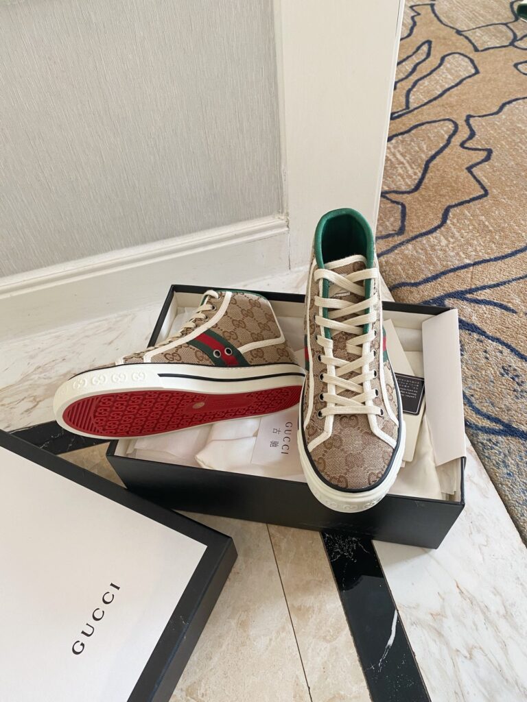 Gucci Tennis 1977 High Top Sneaker Beige 625807 Hvk70 9765 - Image 3