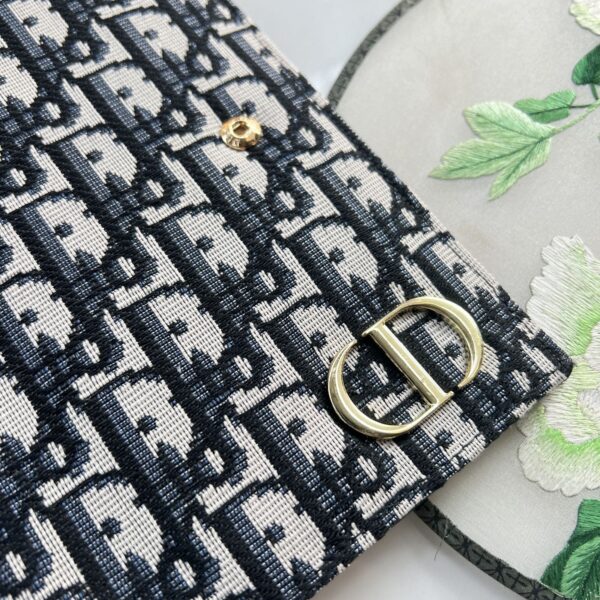 Dior Oblique Jacquard Wallet Black 19Cm - Image 8