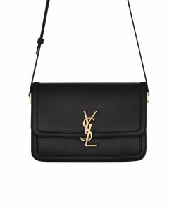 Saint Laurent Solferino Medium Satchel In Box Leather Lining Black 23Cm 6343050Sx0W1000