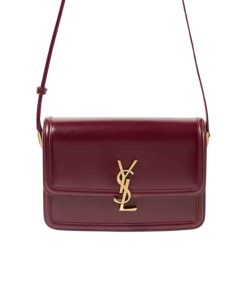 Saint Laurent Solferino Medium Satchel In Box Leather Lining Red 23Cm