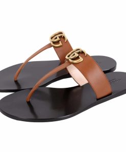 Gucci Double G Thong Leather