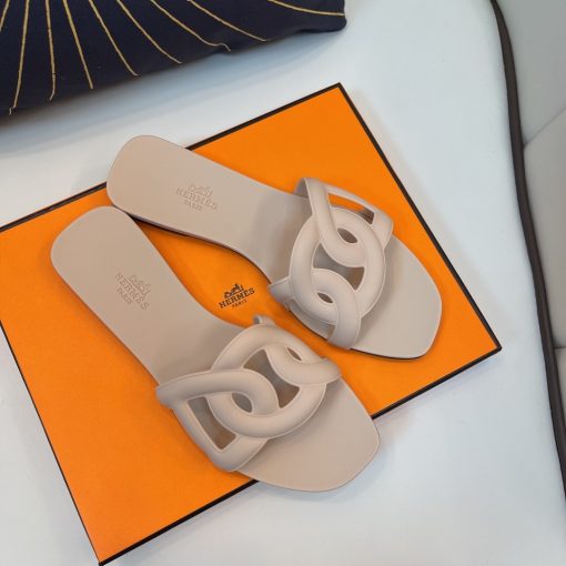 Hermes Aloha Nude Slippers Sandal - Image 4