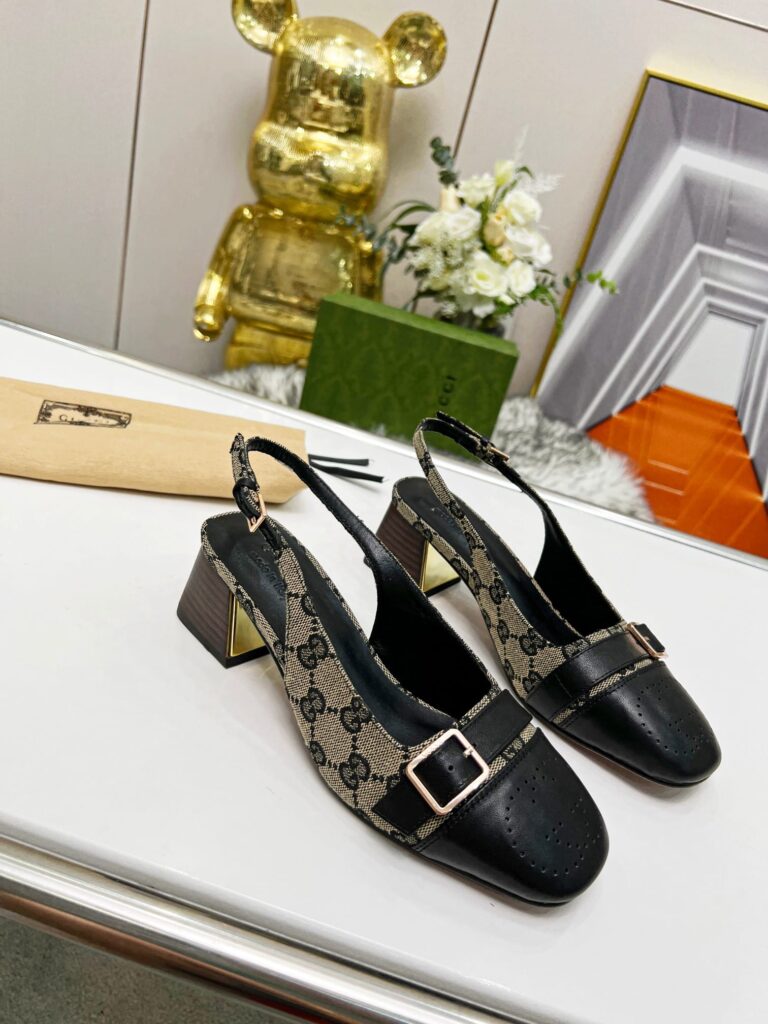 Gucci Women'S Mid Heel Slingback Black - Image 3