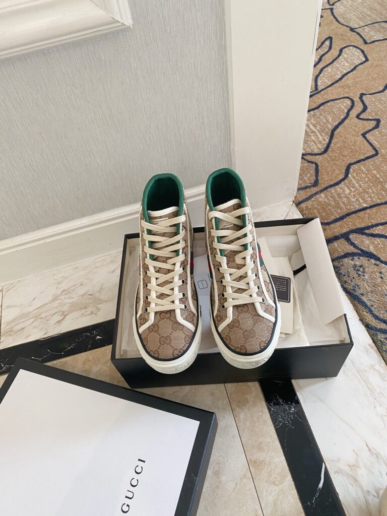 Gucci Tennis 1977 High Top Sneaker Beige 625807 Hvk70 9765 - Image 7