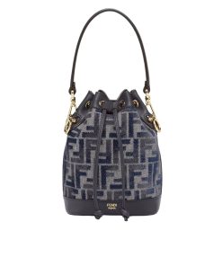 Fendi Mon Tresor Ff Chenille Mini Bag Dark Blue 21Cm 8Bs093Asu0F1Pqk