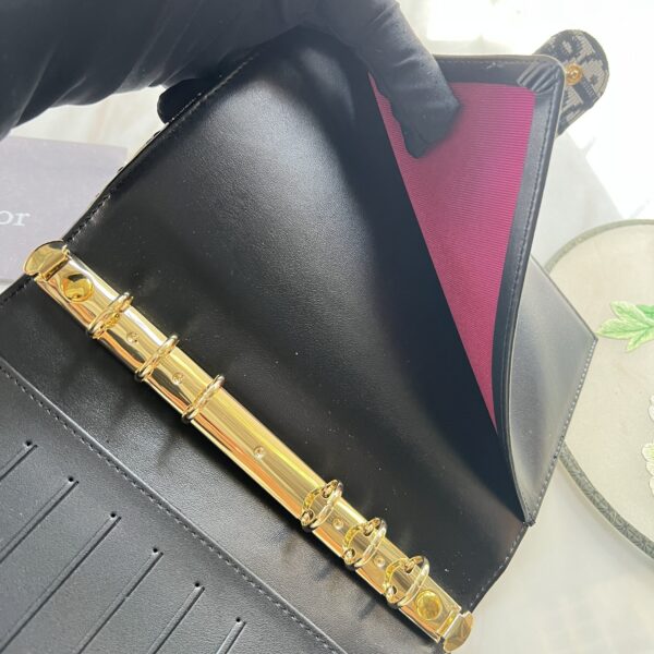 Dior Oblique Jacquard Wallet Black 19Cm - Image 7