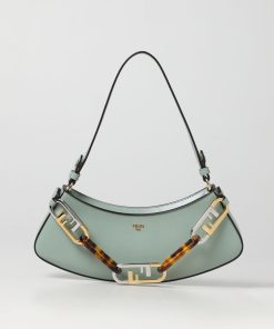 Fendi O’Lock Swing Pouch Bag Blue 32Cm