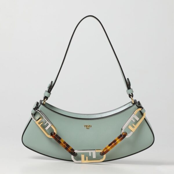 Fendi O’Lock Swing Pouch Bag Blue 32Cm