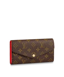 Louis Vuitton Sarah Monogram Wallet 19Cm Red M62236