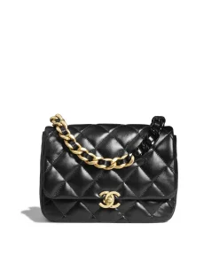 Chanel Small Flap Bag Black As3206