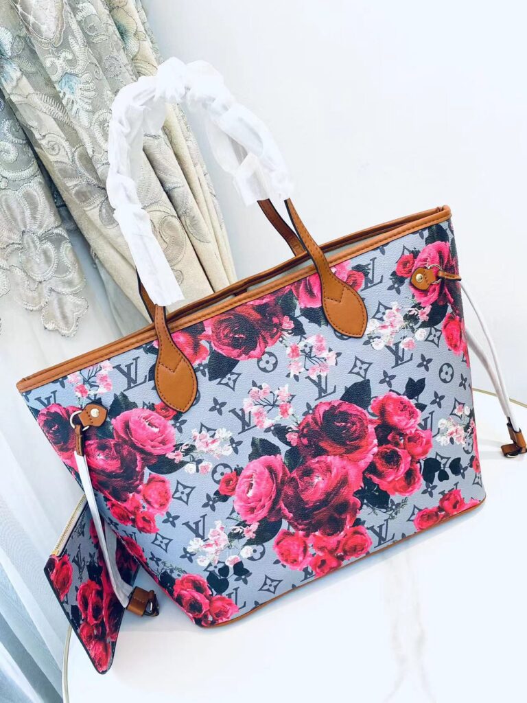 Louis Vuitton Lv Garden Metallic Monogram Neverfull Mm Blue M40995 - Image 6