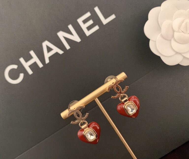 Chanel Heart Earrings - Image 4