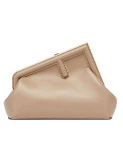 Fendi First Small Nappa Leather Bag Dove 23Cm 8Bp129Abvef0E65