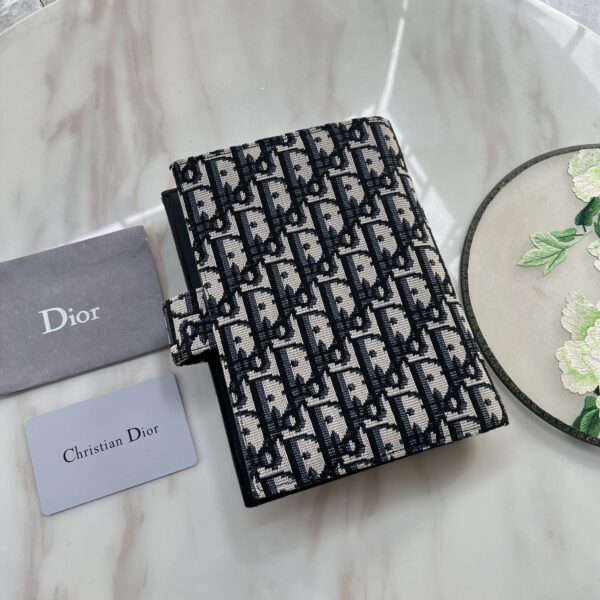 Dior Oblique Jacquard Wallet Black 19Cm - Image 3