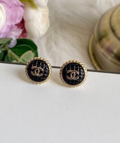 Chanel Button Earrings