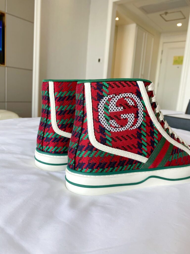 Gucci Tennis 1977 High Top Sneaker Red 644737 2Kt30 8262 - Image 3