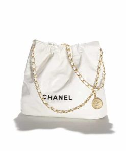 Chanel 22 Small Handbag White 37Cm As3260