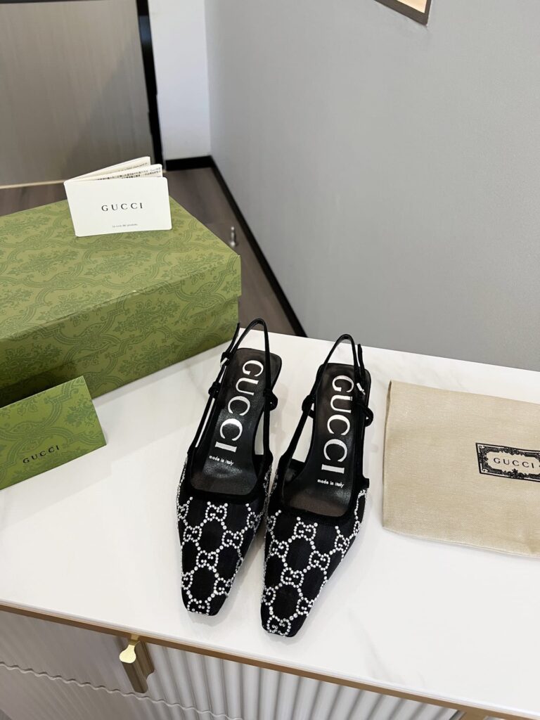 Gucci Women's Slingback Pump Black 675829 F13A0 1000 - Image 6