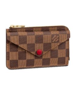 Louis Vuitton Card Holder Recto Verso Damier Ebene Red N60406