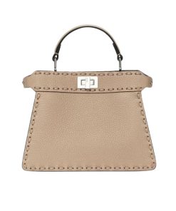 Fendi Peekaboo Iseeu Petite Selleria Bag Dove Grey 27Cm 8Bn335Arbbf04Y9