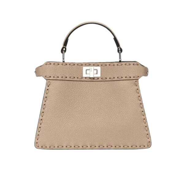 Fendi Peekaboo Iseeu Petite Selleria Bag Dove Grey 27Cm 8Bn335Arbbf04Y9